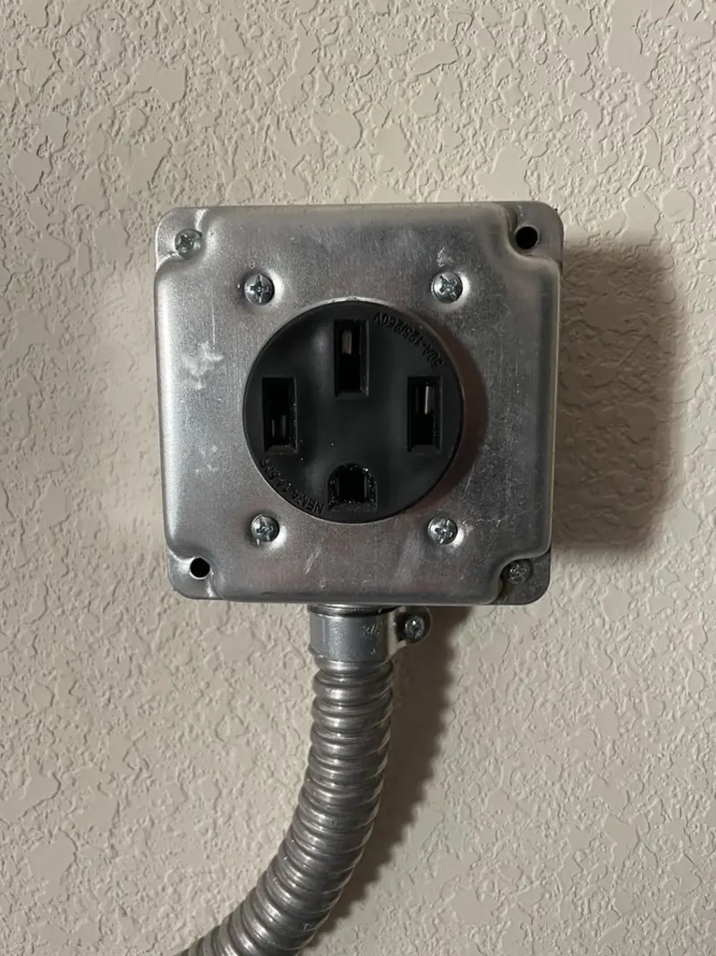 NEMA 14-50 outlet installed for Electrical Panel Upgrade in Phoenix Lake