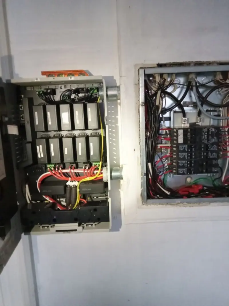 Electrical panel upgrade completed for Security Camera Wiring in Phoenix Lake